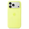 Coque iPhone 17 Pro Max en silicone avec MagSafe - Jaune Néon