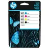 HP 963 - Pack de 4 cartouches d'encre noire et couleurs HP 6ZC70AE
