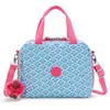 Kipling MIYO Grande boîte à lunch, pochettes, étuis, Dreamy Geo C (Bleu)