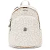 Kipling Sac À Dos Delia White Cheetah J Imprimé Moyen Femme 51% Polyam...
