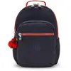 Kipling Sac À Dos Bold Seoul Lap Iron Bold Zip Bleu Grand Femme 100% P...