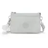 Kipling Sac Bandoulière Riri New Bright Metallic Argenté Petit Femme 100% Polyamide
