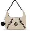 Kipling Sac D'épaule Nikki Back To Beige Heritage Petit Femme 56% Recycled Polyamide, 44% Polyamide