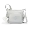 Kipling Sac Bandoulière Gabbie Mini New Bright Metallic Argenté Extra Small Femme 100% Polyamide