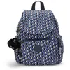 Kipling Sac À Dos City Zip Mini 3d K Blue Imprimé Petit Femme 100% Recycled Polyester