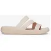 Crocs - Women's Getaway Strappy - Sandales taille 8, beige/blanc