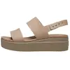 Crocs Brooklyn Low Wedge - Sandales femme Latte / Mushroom 36 - 37