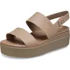Crocs Crocs Brooklyn Low Wedge - Sandales femme Latte / Mushroom 38 - 39