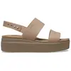 Crocs Crocs Brooklyn Low Wedge - Sandales femme Latte / Mushroom 39 - 40