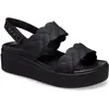 Crocs Femme Brooklyn Woven Upper LW Sandales, Black/Black, 39/40 EU