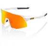 100percent Lunettes 100  s3   soft tact blanc   verres miroir multicouche rouge hiper
