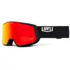 100percent 100% Snowcraft XL HiPER - Masque ski Black / Red HiPER Red Mirror