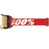 100% 469-062-50005-00033 Lunettes de sécurité pour Motocross Homme, Rouge x, M