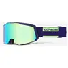 100% - Snowcraft S HiPER - Masque ski Eggplant - Mirror Green Cat 3