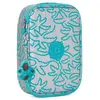 Trousse - KIPLING - 100 Pens - Blanc - Metallic Palm - 21 cm x 15 cm x 5 cm - Fermeture zippée