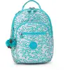 Kipling Sac À Dos Seoul S Metallic Palm Imprimé Petit Femme 100% Polyamide