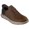 Skechers Garza Gervin Chaussures À Lacets Pour Homme En Cuir Marron Foncé EU 43