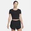 Crop top Dri-FIT à manches courtes Nike One Fitted pour femme - Noir M (FR 42-44) FN2804-010