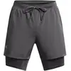 Under Armour - Launch 5'' 2-In-1 Short - Short de running taille L, gris