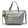 Kipling Sac Marin Isaac Moon Grey Metallic Vert Grand Femme 100% Polya...