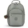 Kipling Sac À Dos Seoul S Moon Grey Metallic Vert Petit Femme 100% Pol...