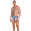 Rene Rofe Rainbow Party Ensemble de Lingerie Multicolore L/XL