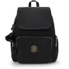 Kipling Sac À Dos City Zip S Glorious Gold Noir Petit Femme 56% Recycl...