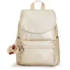 Kipling Sac À Dos Ezra S Starry Gold Metallic Doré Petit Femme 100% Po...
