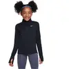 Nike Girls' Fitness Long Sleeve 1/2 Zip Top Junior - Black, Black 7-8Y