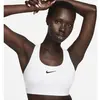 Nike Bra W NK Swsh Med SPT Bra, White/Stone Mauve/Black, DX6821-100, M