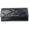 Michael Kors Jet Set Travel Grand Portefeuille à Trois Volets en Cuir Vegan (Noir)