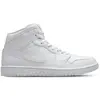 Jordan Air 1 Mid Homme - White/White/White, White/White/White 42