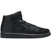 NIKE Air Jordan 1 Mid Baskets en cuir pour homme, Noir , 42.5 EU