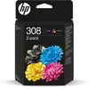 HP 308 Pack de 2 cartouches d’encre authentiques Noir/Trois couleurs