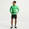 Nike Stride Half-Zip Maillot de course Hommes - vert, argent, Taille S