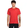 Nike Miler Tee Maillot de course Hommes-rouge clair, argent, Taille M