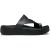 Crocs Femme Getaway Platform Toe Loop Sandales, Black, 39/40 EU