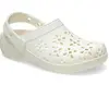 Crocs - Classic Floral Cut Out Clog - Sandales taille 42/43, beige/blanc