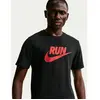 Nike Run Swoosh Maillot de course Hommes - noir, rouge, Taille S
