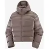 Veste à capuche Salomon Outline Novelty Crop Down gris violet femme - ...