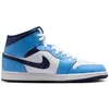 Air Jordan 1 Mid  Blanc/bleu