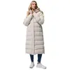 Veste à capuche Columbia Amaze Puff Long beige clair femme - L