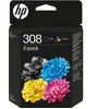 Pack de 2 Cartouches d'encre HP 308 Noir et Trois Couleurs