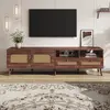 NECHE Meuble TV Vintage Marron 200x37x49,5 cm avec 2 Portes + 2 Tiroir...