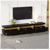 NECHE Meuble tv lowboard moderne en marbre,Commode tv 3 tiroirs,Pour l...