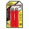 Poignées ergonomiques ESI Fit XC rouges pour VTT - silicone - 65g