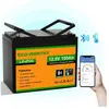 Batterie Lithium 12V 100AH Bluetooth avec Protection de bms et de Bass...