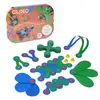 GIPSY TOYS Jeu de construction magnétique Clixo Crew Pack 30 pièces Vert et Bleu