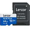Lexar microSDXC Blue Plus carte mémoire 64GB 100 MB/s + adaptateur SD