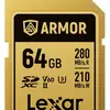 LEXAR Carte SDXC Pro Gold Series ARMOR UHS-II 64GB V60 IP68 Stainless ...